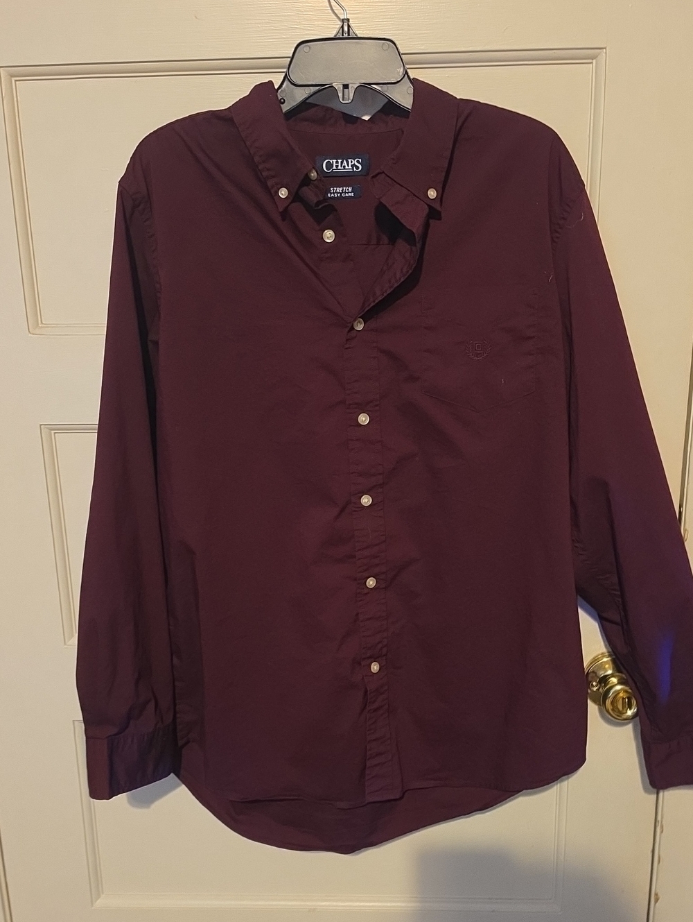 Chaps Men's Button-Down Shirt - Deep Burgundy